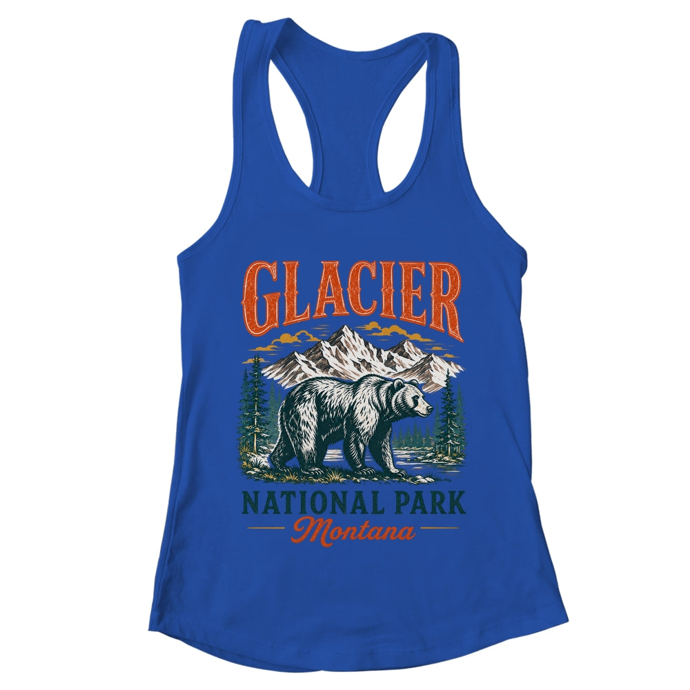 Glacier National Park Montana Bear Vintage Hiking Nature Shirt & Tank Top | teecentury