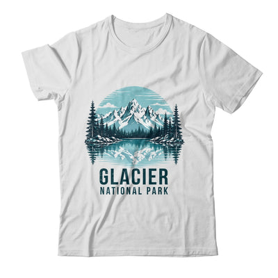 Glacier National Park Retro Mountain Lake Outdoor Hiking Shirt & Tank Top | teecentury