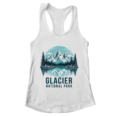 Glacier National Park Retro Mountain Lake Outdoor Hiking Shirt & Tank Top | teecentury