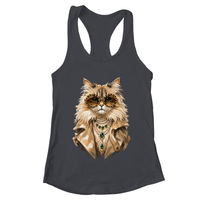 Glam Cat Coquette Pink Sunglasses Leopard Cat Lovers Funny Shirt & Tank Top | teecentury