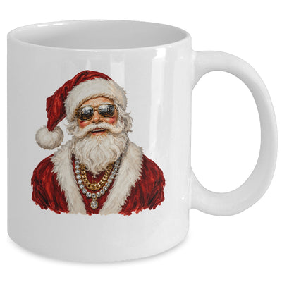 Glam Santa Leopard Sunglasses Cute Christmas Holiday Women Mug | teecentury