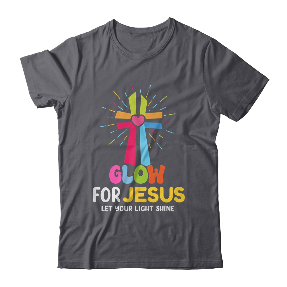 Glow For Jesus Let Your Light Shine Faith Cross Christian Shirt & Hoodie | teecentury