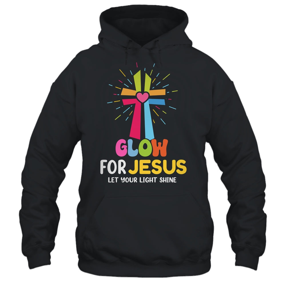 Glow For Jesus Let Your Light Shine Faith Cross Christian Shirt & Hoodie | teecentury