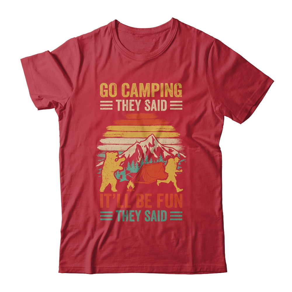 Go Camping They Said It'll Be Fun Joke Bear Camper Vintage Shirt & Hoodie | teecentury