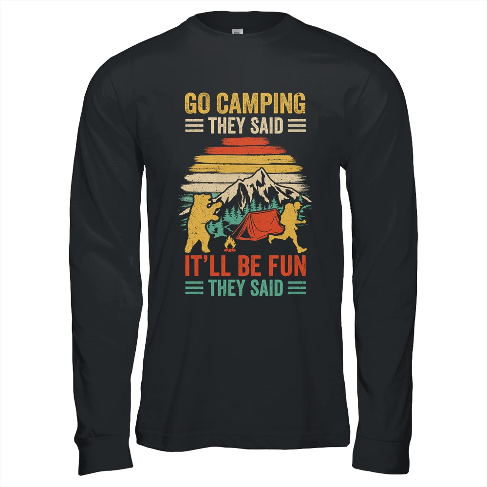 Go Camping They Said It'll Be Fun Joke Bear Camper Vintage Shirt & Hoodie | teecentury