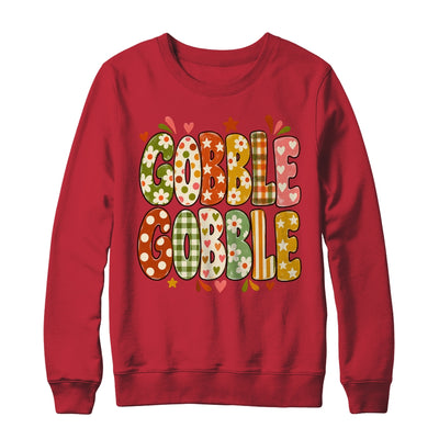 Gobble Gobble Retro Thanksgiving Fall Colorful Turkey Autumn Shirt & Sweatshirt | teecentury