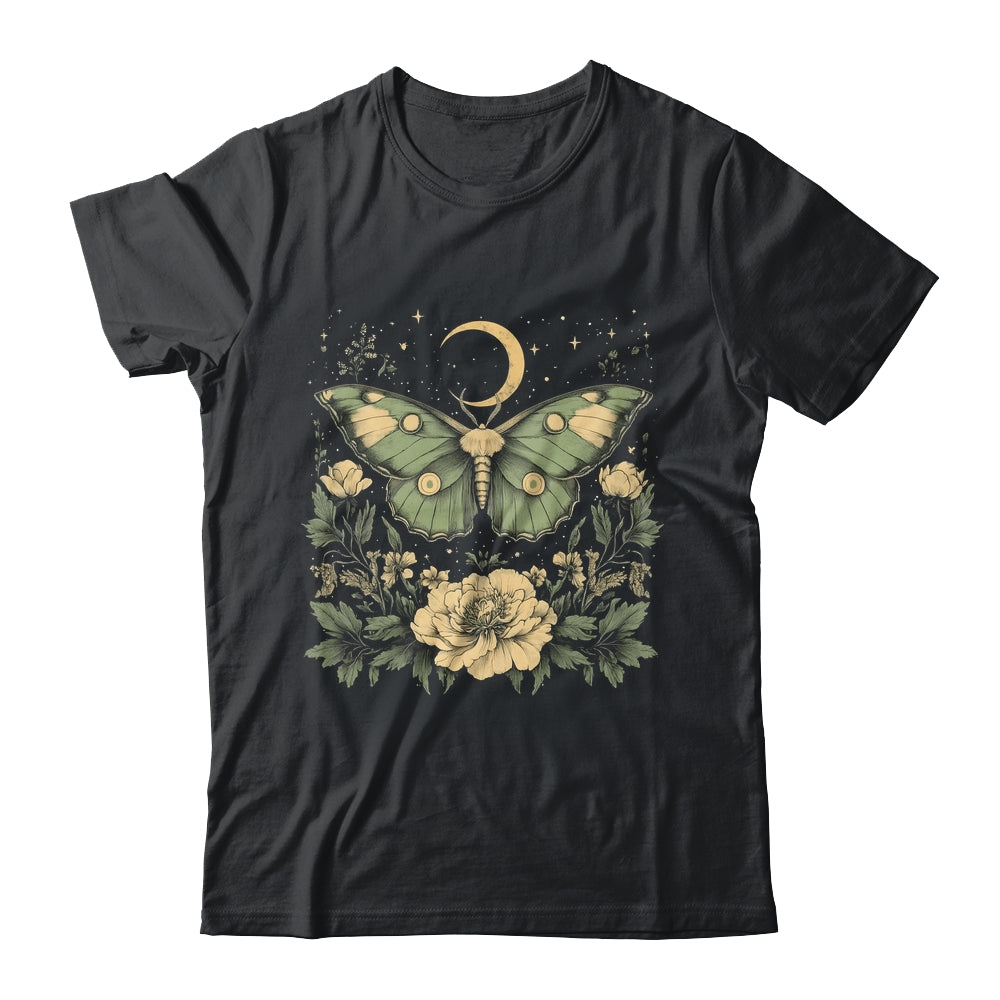 Goblincore Moth And Butterfly Moonphases Flowers Cottagecore Shirt & Tank Top | teecentury
