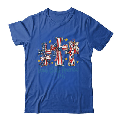 God Bless America Coquette Bow Jesus Christian 4Th Of July Shirt & Tank Top | teecentury