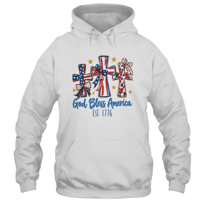 God Bless America Coquette Bow Jesus Christian 4Th Of July Shirt & Tank Top | teecentury