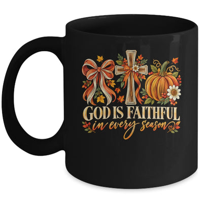 God Is Faithful In Every Season Christian Fall Coquette Mug | teecentury