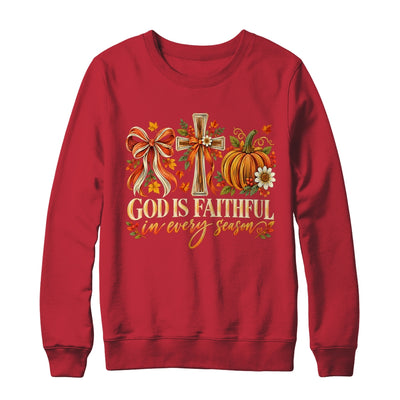 God Is Faithful In Every Season Christian Fall Coquette Shirt & Sweatshirt | teecentury