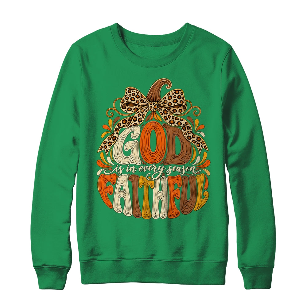 God Is Faithful In Every Season Christian Fall Pumpkin Shirt & Sweatshirt | teecentury