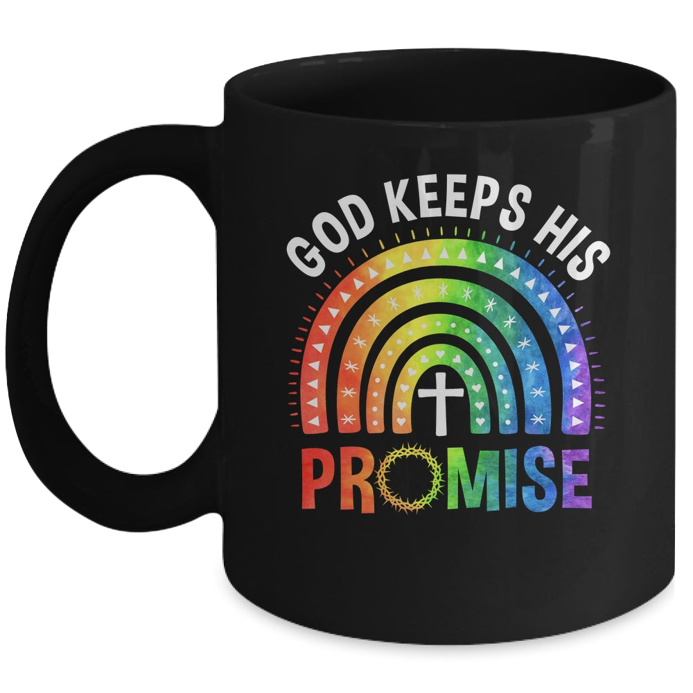 God Keeps His Promise Rainbow LGBT Christian Bible Religious Mug | teecentury