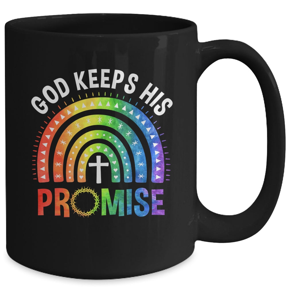 God Keeps His Promise Rainbow LGBT Christian Bible Religious Mug | teecentury