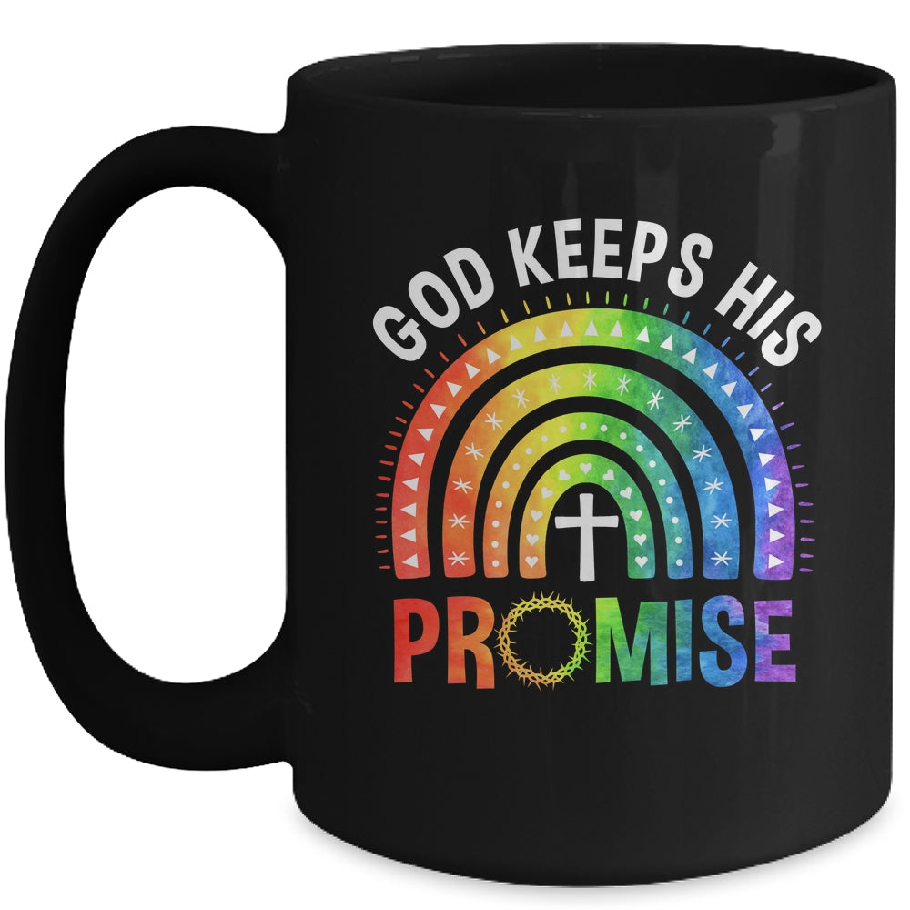 God Keeps His Promise Rainbow LGBT Christian Bible Religious Mug | teecentury
