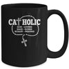 God Loving Mass Going Rosary Praying Catholic Christian Mug | teecentury