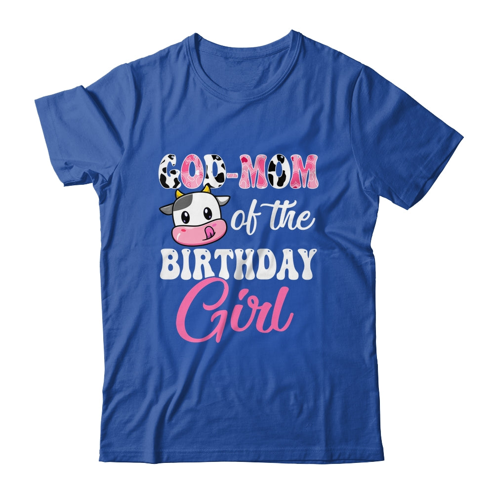 God Mom Of The Birthday Girl Farm Cow 1st Birthday Girl Shirt & Hoodie | teecentury