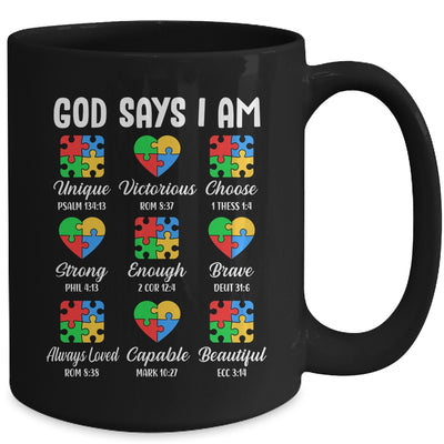 God Says I Am Autism Awareness Christian Bible Verse Mug | teecentury