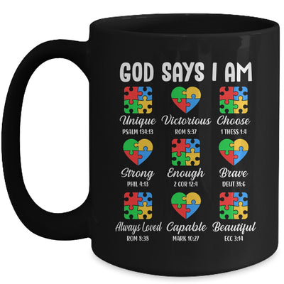 God Says I Am Autism Awareness Christian Bible Verse Mug | teecentury