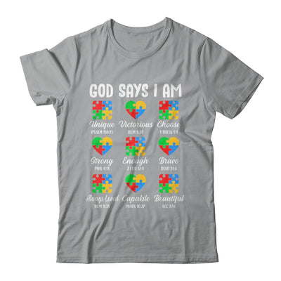 God Says I Am Autism Awareness Christian Bible Verse Shirt & Hoodie | teecentury