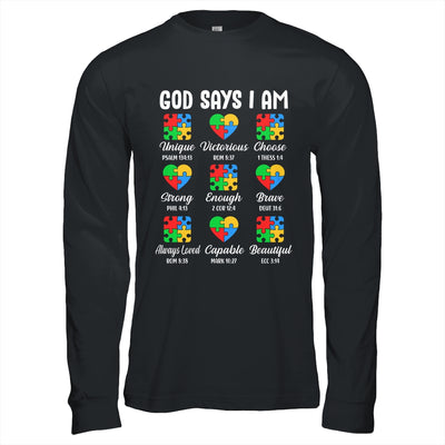 God Says I Am Autism Awareness Christian Bible Verse Shirt & Hoodie | teecentury