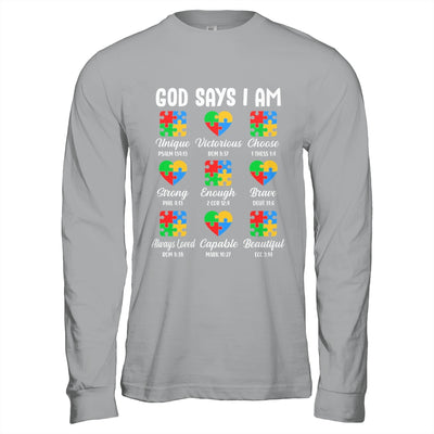God Says I Am Autism Awareness Christian Bible Verse Shirt & Hoodie | teecentury