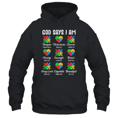 God Says I Am Autism Awareness Christian Bible Verse Shirt & Hoodie | teecentury