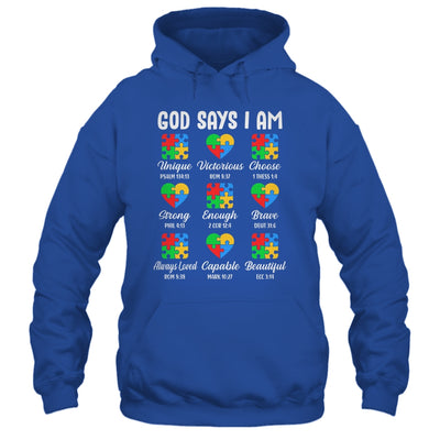 God Says I Am Autism Awareness Christian Bible Verse Shirt & Hoodie | teecentury