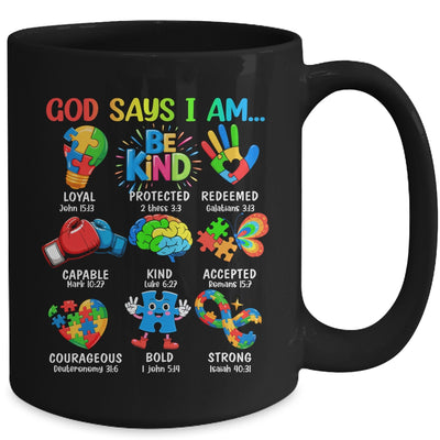 God Says I Am Be Kind Autism Awareness SPED Women Men Kids Mug | teecentury