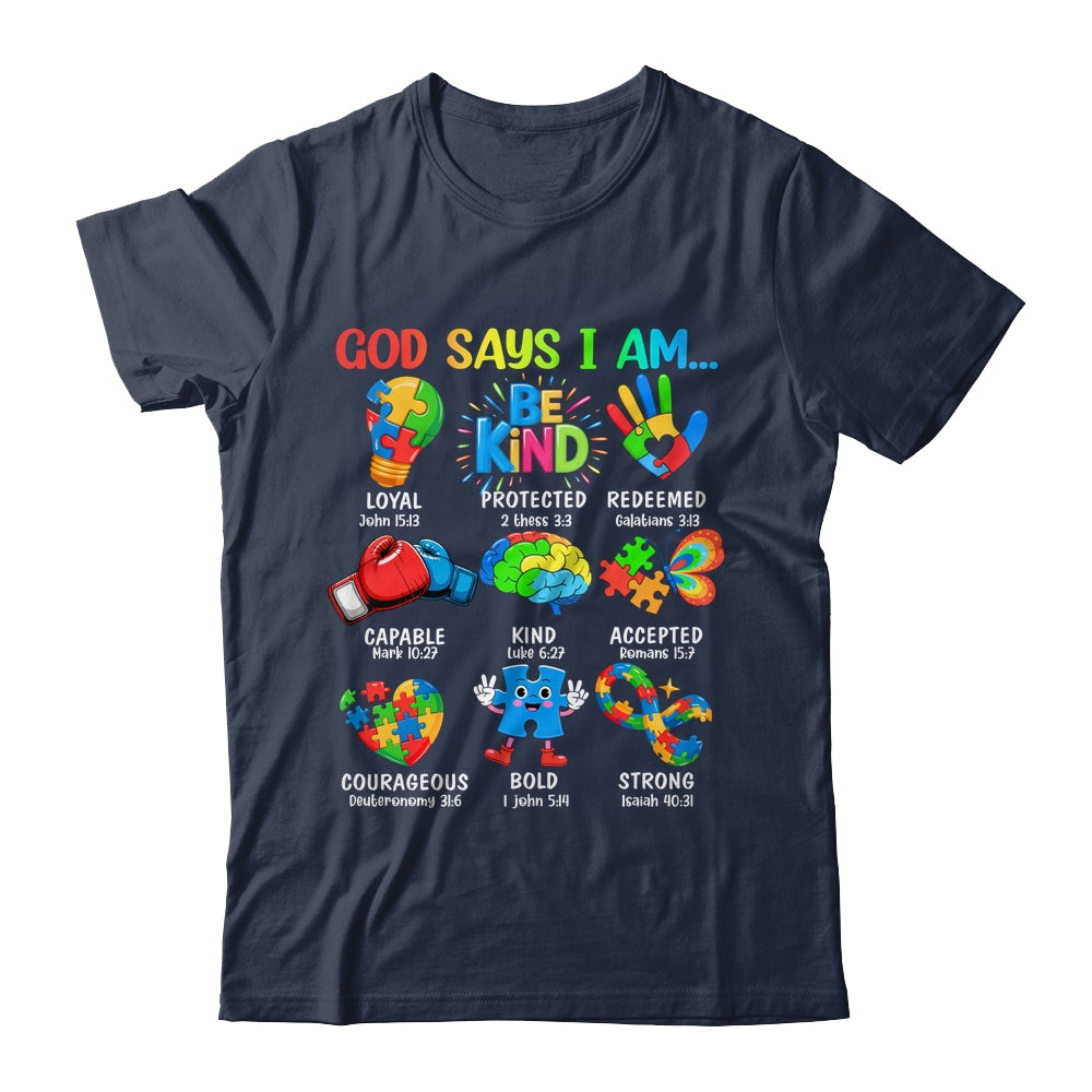 God Says I Am Be Kind Autism Awareness SPED Women Men Kids Shirt & Hoodie | teecentury
