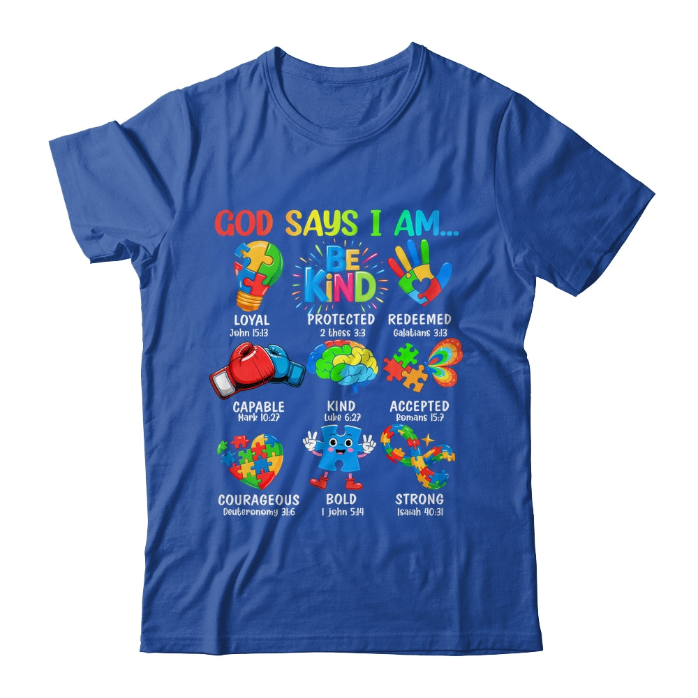 God Says I Am Be Kind Autism Awareness SPED Women Men Kids Shirt & Hoodie | teecentury