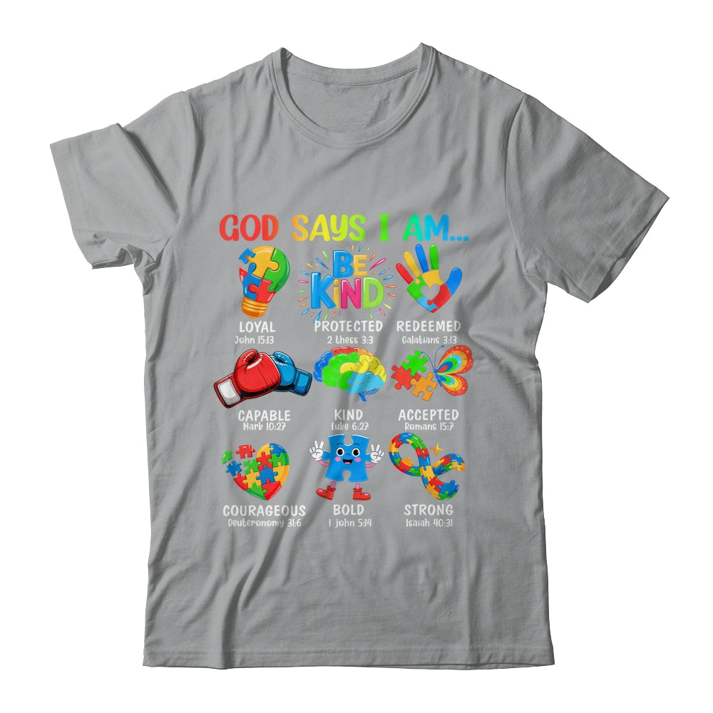 God Says I Am Be Kind Autism Awareness SPED Women Men Kids Shirt & Hoodie | teecentury
