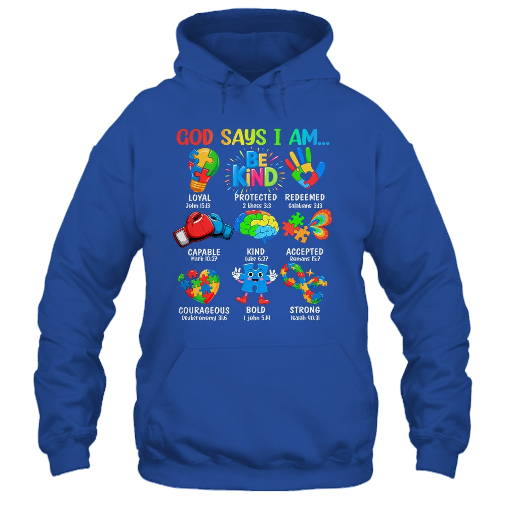 God Says I Am Be Kind Autism Awareness SPED Women Men Kids Shirt & Hoodie | teecentury