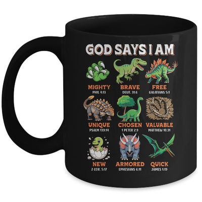 God Says I Am Bible Verses Dinosaurs For Christian Boys Mug | teecentury