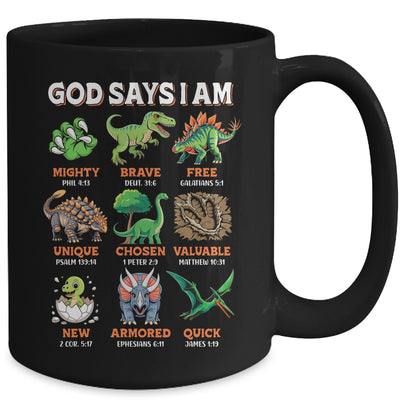 God Says I Am Bible Verses Dinosaurs For Christian Boys Mug | teecentury