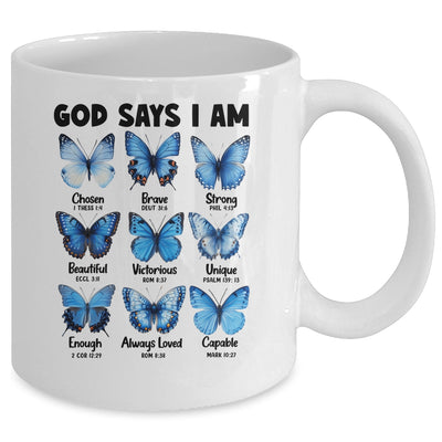 God Says I Am Butterfly Christian Women Girls Kids Religious Mug | teecentury