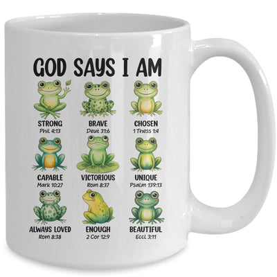 God Says I Am Christian Frog Love Funny Religious Jesus Mug | teecentury