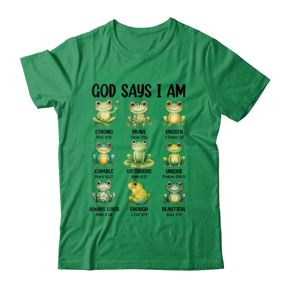God Says I Am Christian Frog Love Funny Religious Jesus Shirt & Hoodie | teecentury