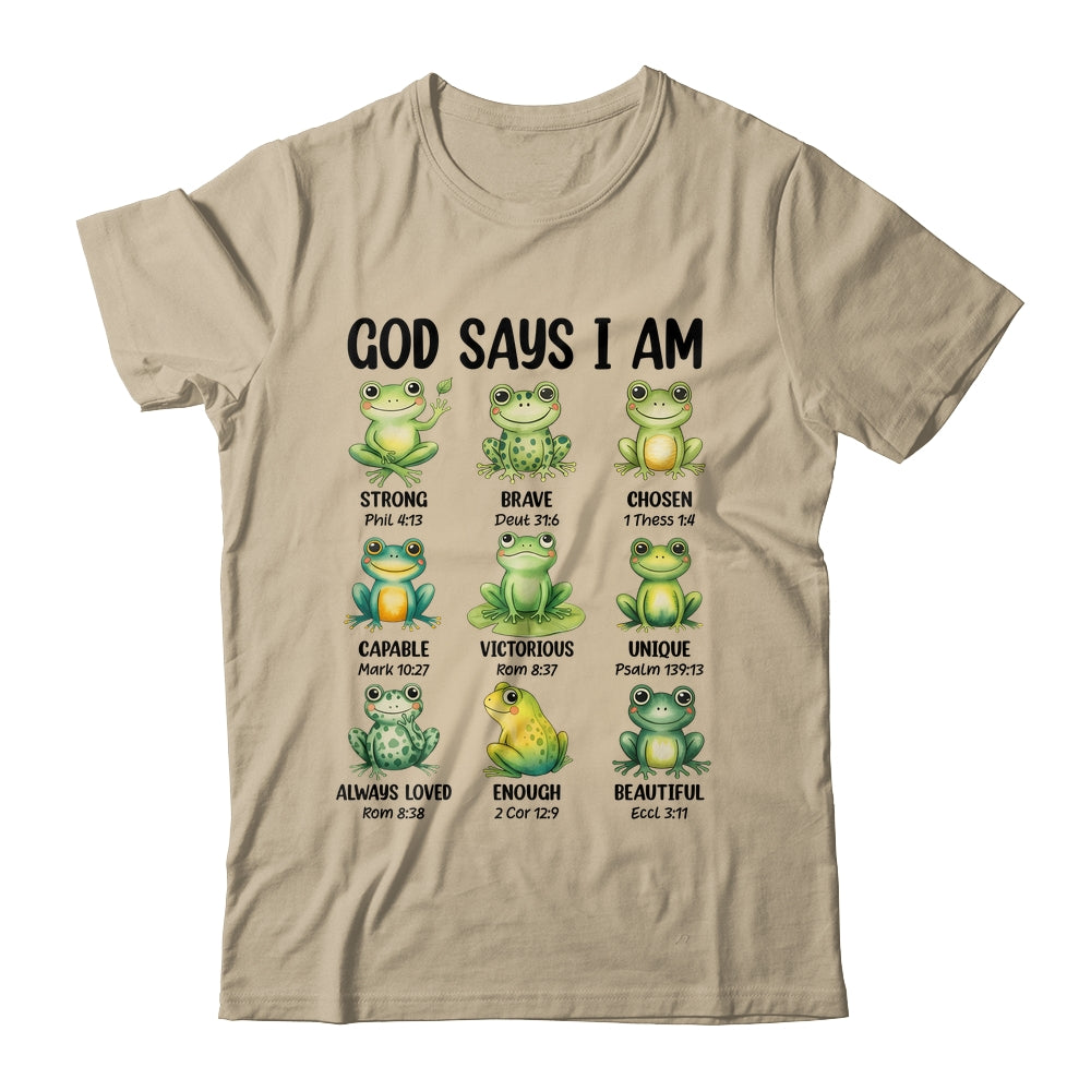 God Says I Am Christian Frog Love Funny Religious Jesus Shirt & Hoodie | teecentury