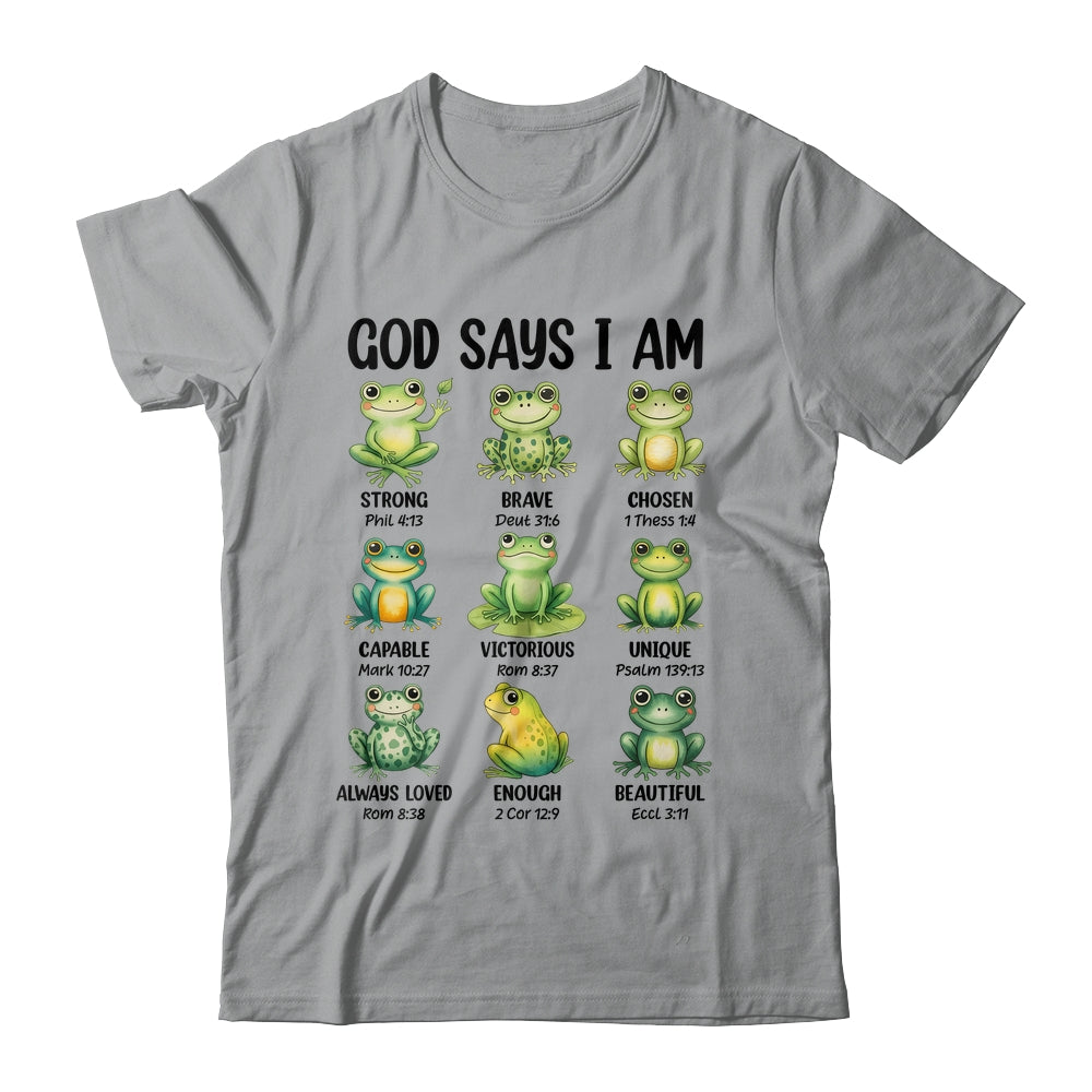 God Says I Am Christian Frog Love Funny Religious Jesus Shirt & Hoodie | teecentury