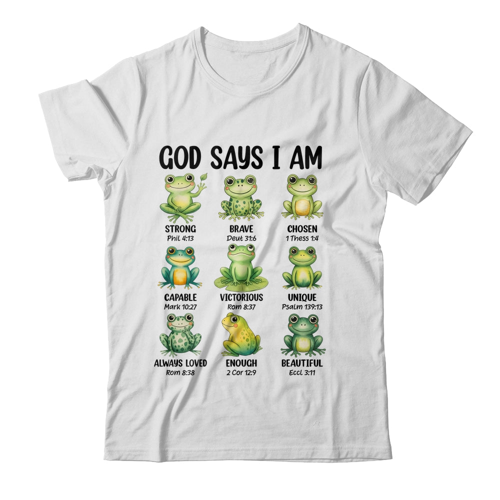 God Says I Am Christian Frog Love Funny Religious Jesus Shirt & Hoodie | teecentury