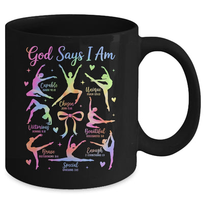 God Says I Am Gymnastic Christian Girls And Kids Cartwheel Mug | teecentury