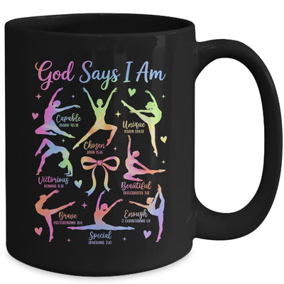 God Says I Am Gymnastic Christian Girls And Kids Cartwheel Mug | teecentury