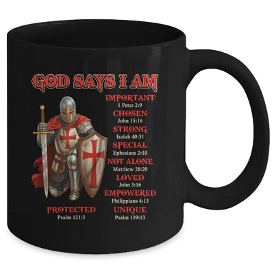 God Says I Am Knight Templar Christian Men Warrior Of God Mug | teecentury