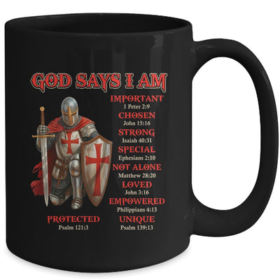 God Says I Am Knight Templar Christian Men Warrior Of God Mug | teecentury