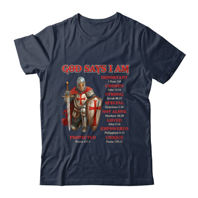 God Says I Am Knight Templar Christian Men Warrior Of God Shirt & Hoodie | teecentury