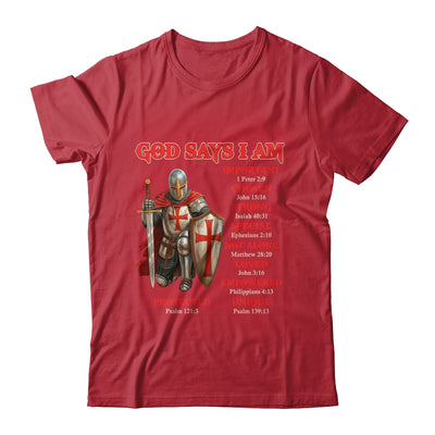 God Says I Am Knight Templar Christian Men Warrior Of God Shirt & Hoodie | teecentury