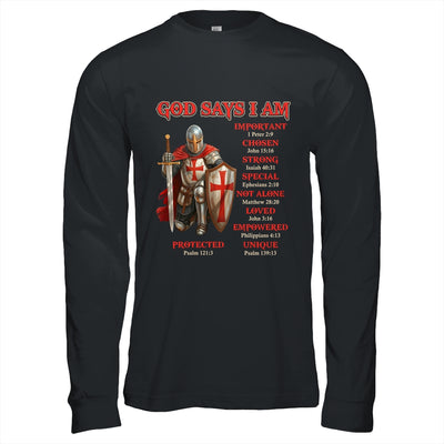 God Says I Am Knight Templar Christian Men Warrior Of God Shirt & Hoodie | teecentury