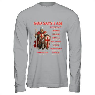 God Says I Am Knight Templar Christian Men Warrior Of God Shirt & Hoodie | teecentury