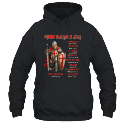 God Says I Am Knight Templar Christian Men Warrior Of God Shirt & Hoodie | teecentury